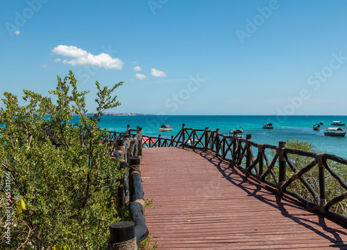 Pier on Prison Island, Zanzibar, Tanzania photo