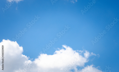 Bright blue sky  white clouds