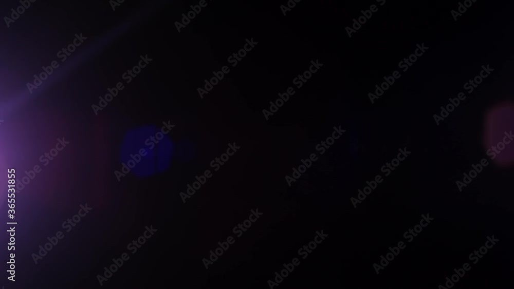 Blue anamorphic lens flare of and on from the left side Blue anamorphic lens flare of and on from the left side
