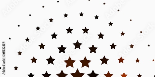 Light Orange vector layout with bright stars. Colorful illustration in abstract style with gradient stars. Pattern for new year ad  booklets.