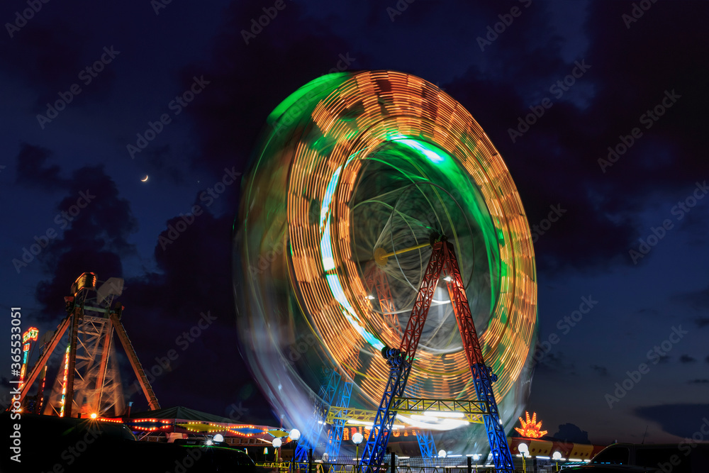 Ferris wheel with colors