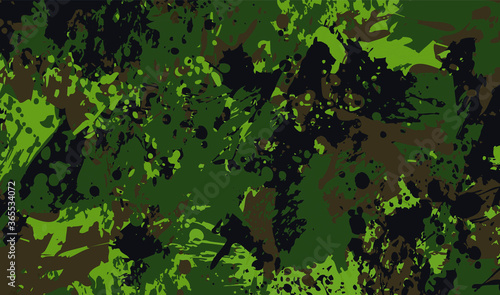 Grunge camouflage background with splashes.