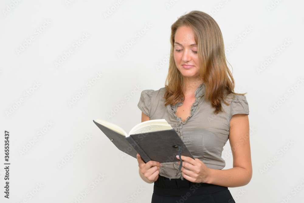 Portrait of young beautiful businesswoman with blonde hair Portrait of young beautiful businesswoman with blonde hair