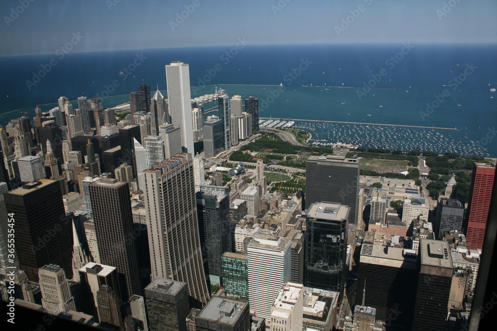 Obraz premium Skyline Downtown Chicago Illinois 2013