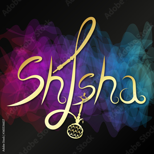 Golden hookah shisha design relaxation