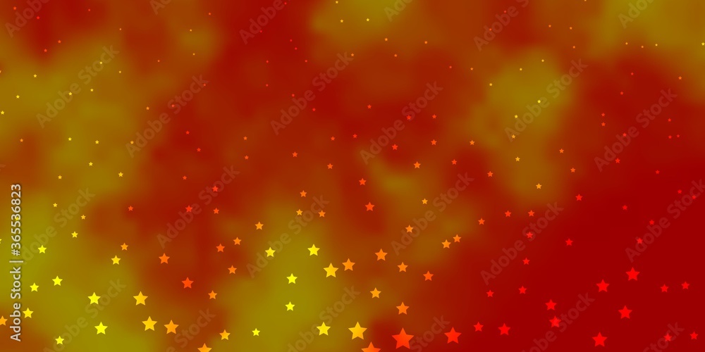 Dark Red, Yellow vector layout with bright stars. Colorful illustration with abstract gradient stars. Pattern for websites, landing pages.