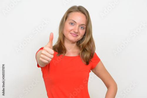 Wallpaper Mural Portrait of young beautiful woman with blond hair Torontodigital.ca