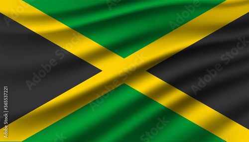 Flag of Jamaica background template.