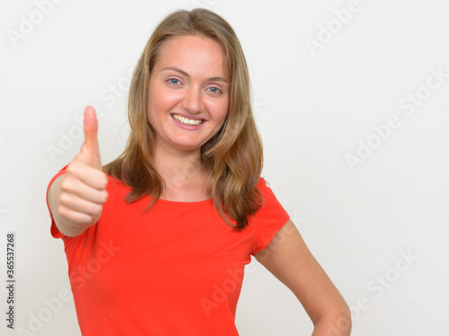 Wallpaper Mural Portrait of young beautiful woman with blond hair Torontodigital.ca
