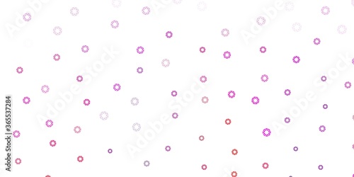 Light pink, yellow vector background with spots.