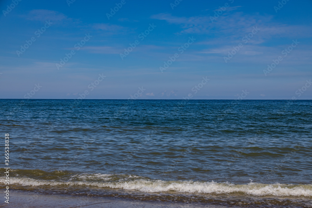 summer holiday landscape on the Polish Baltic Sea on a sunny day