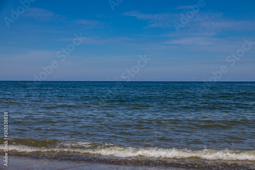 summer holiday landscape on the Polish Baltic Sea on a sunny day