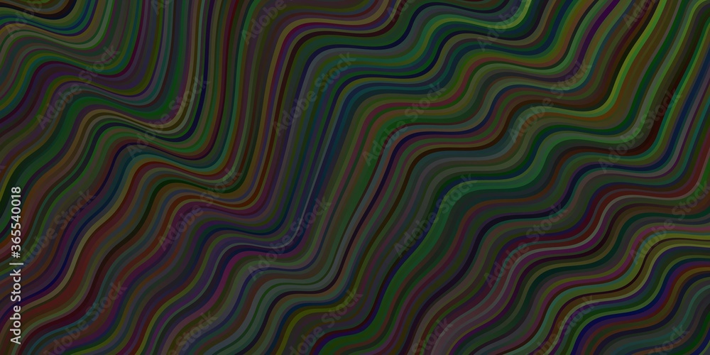 Dark Green, Yellow vector backdrop with wry lines.