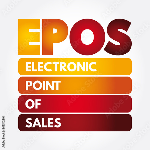EPOS - Electronic Point of Sales acronym, business concept background