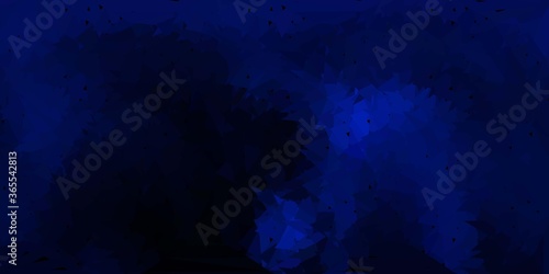 Dark blue vector abstract triangle template.
