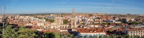 panoramic view of the historical centre in Burgos Spain