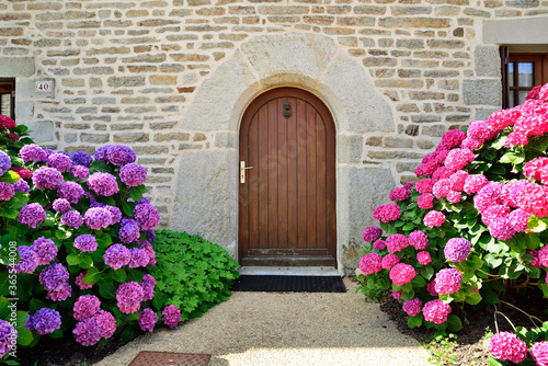 Entrée maison bretonne Le Gorvello, Bretagne