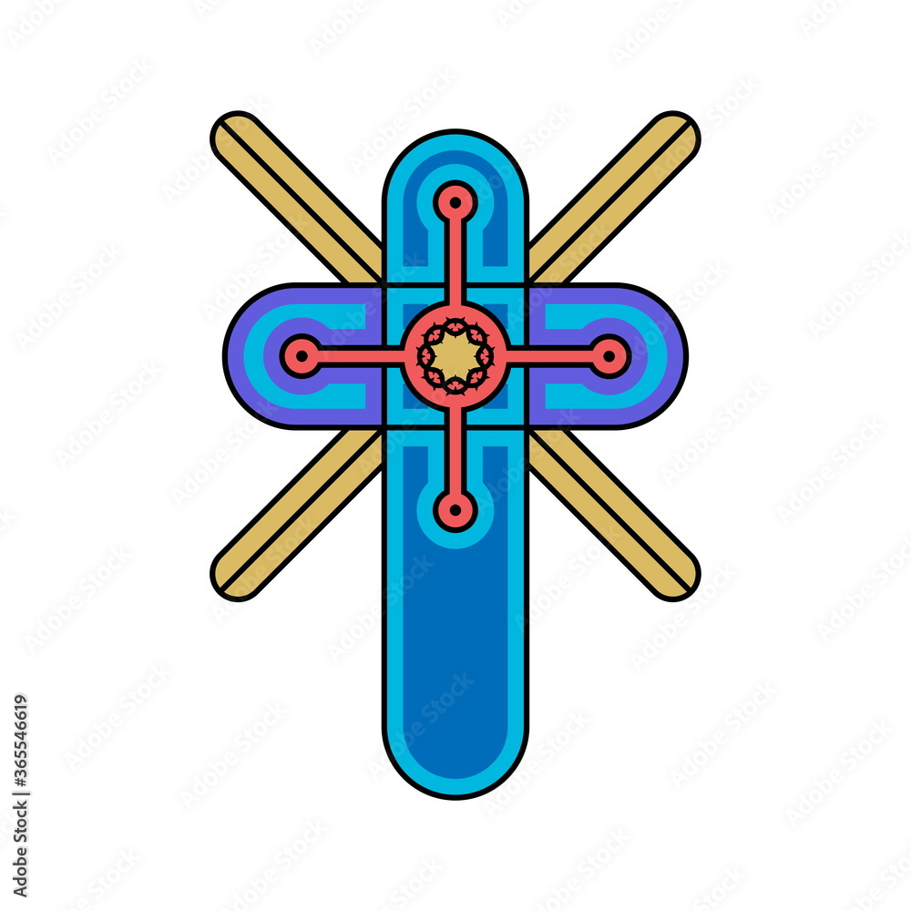 Church logo. Christian symbols. Cross of the Lord and Savior Jesus Christ. Church logo. Christian symbols. Cross of the Lord and Savior Jesus Christ.