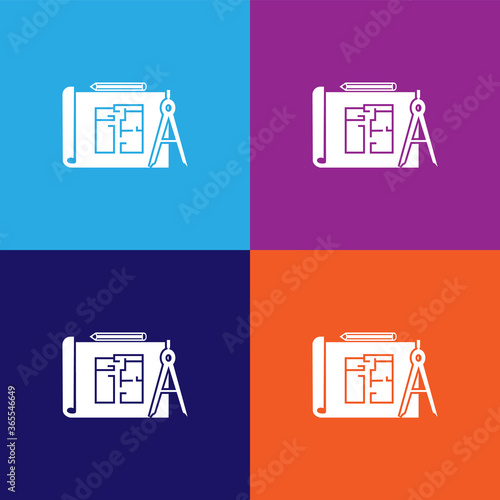 building plan premium quality icon. Elements of constraction icon. Signs and symbols collection icon for websites, web design, mobile app