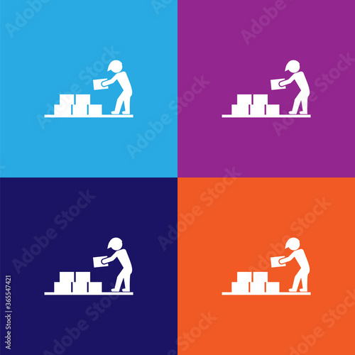 builder with building materials premium quality icon. Elements of constraction icon. Signs and symbols collection icon for websites, web design, mobile app