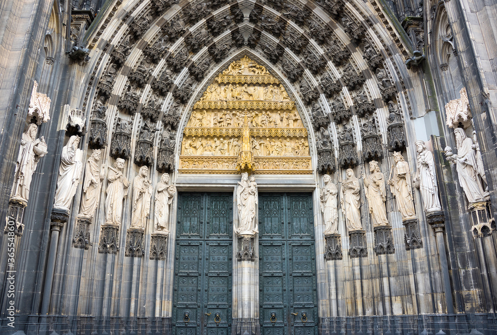 Architectural detail of the Dom of Cologne, Germany