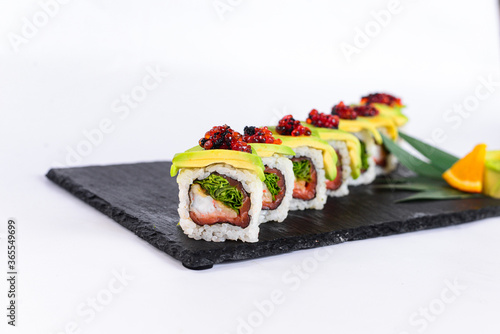 Sushi rolls japanese cuisine restaurant menu food