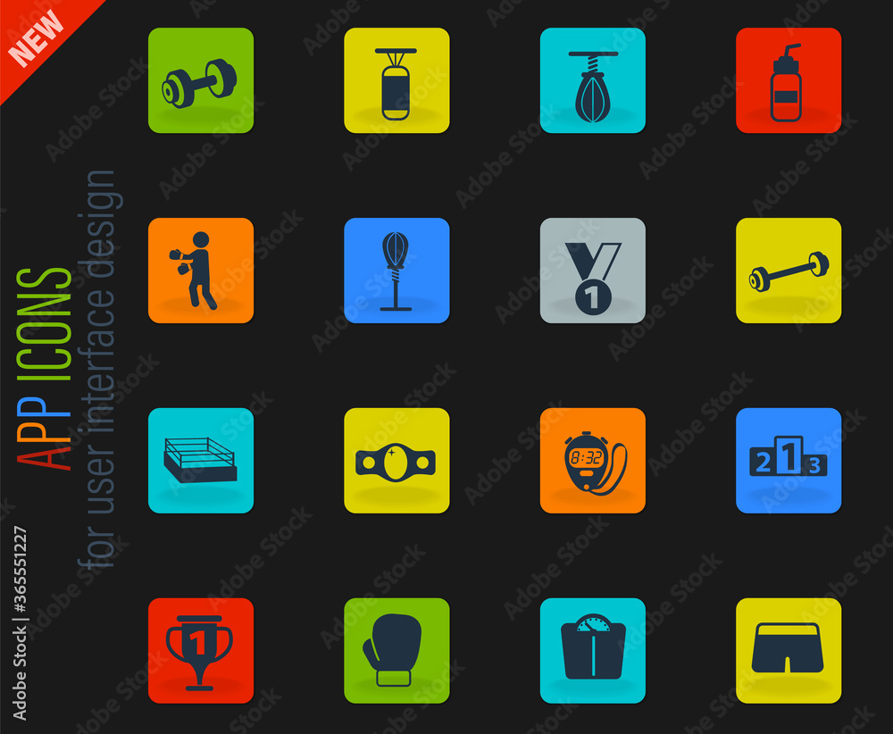 boxing icon set boxing icon set