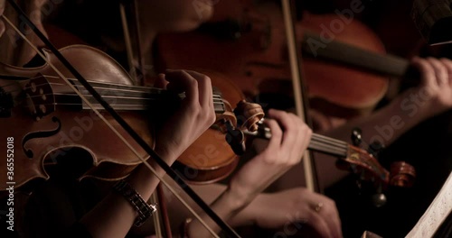 Stock video footage Symphony Orchestra violins