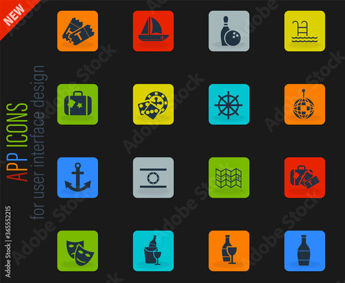 cruise icon set