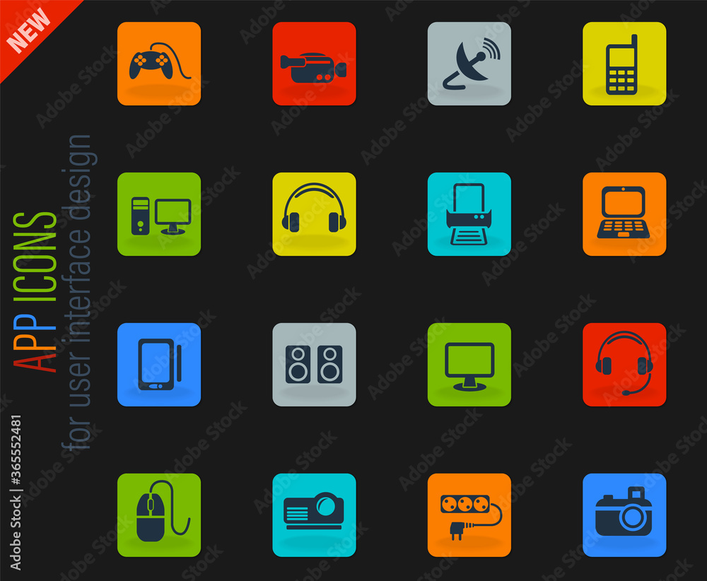 devices icon set devices icon set