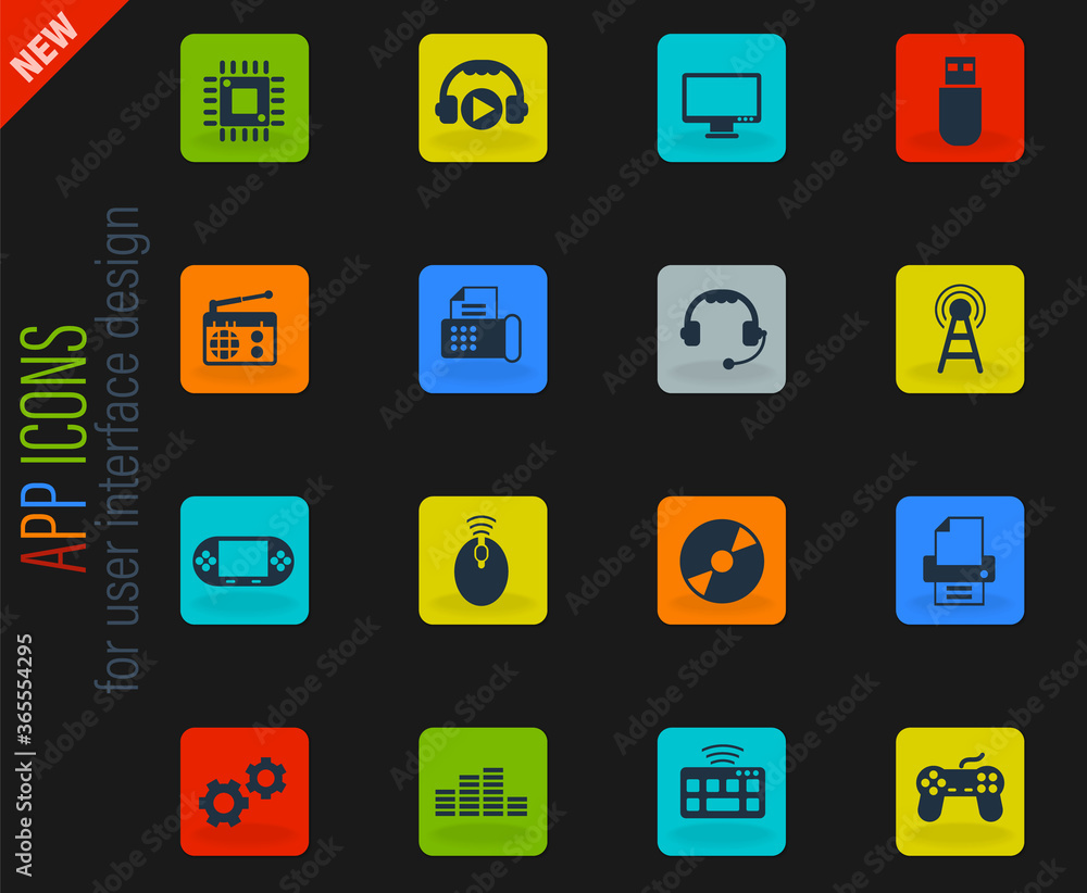 hi tech icon set hi tech icon set