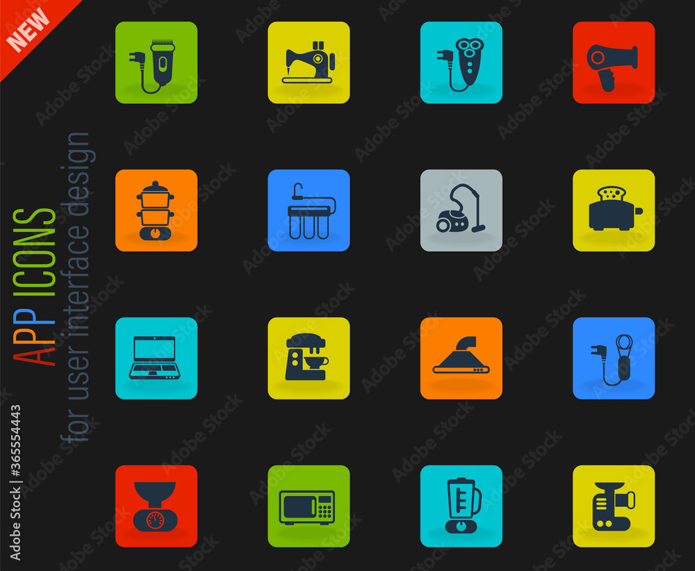 home appliances icon set home appliances icon set