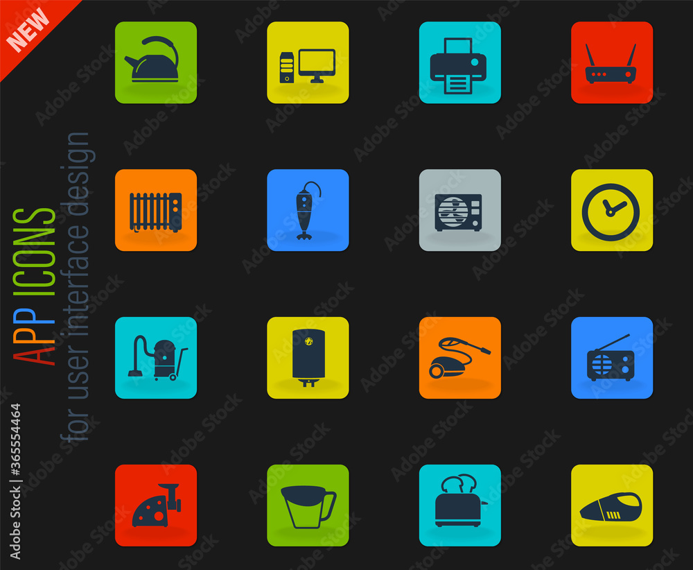 Home applicances simply icons Home applicances simply icons