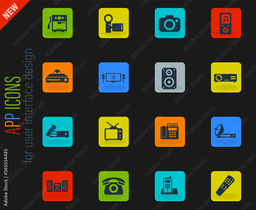 Home applicances simply icons Home applicances simply icons