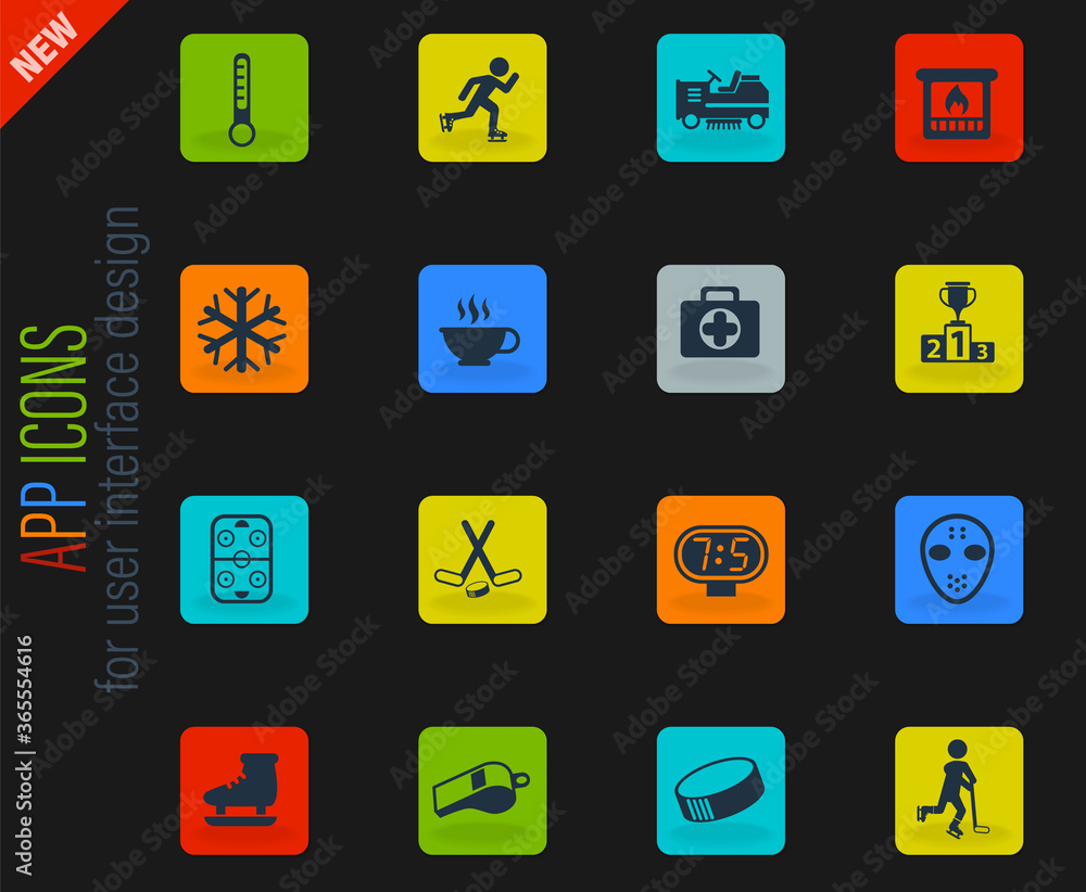 ice rink icon set ice rink icon set