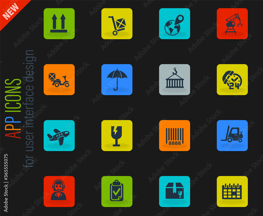 logistic icon set logistic icon set