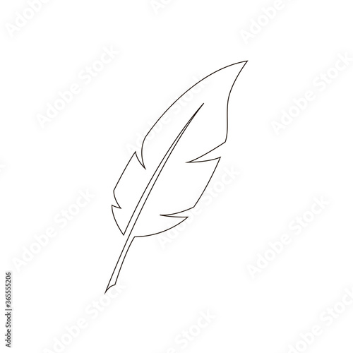 Feather pen icon. Feather icon. Vector of retro feather pen. Vector illustration