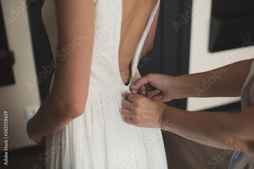 Wedding dress back details