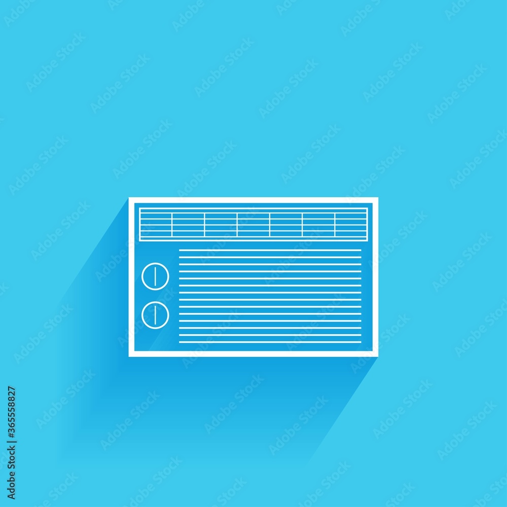 air conditioner, flat icon isolated on a blue background for your design, vector illustration air conditioner, flat icon isolated on a blue background for your design, vector illustration