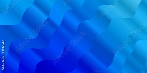 Light BLUE vector pattern with curved lines. Colorful illustration with curved lines. Pattern for ads, commercials.