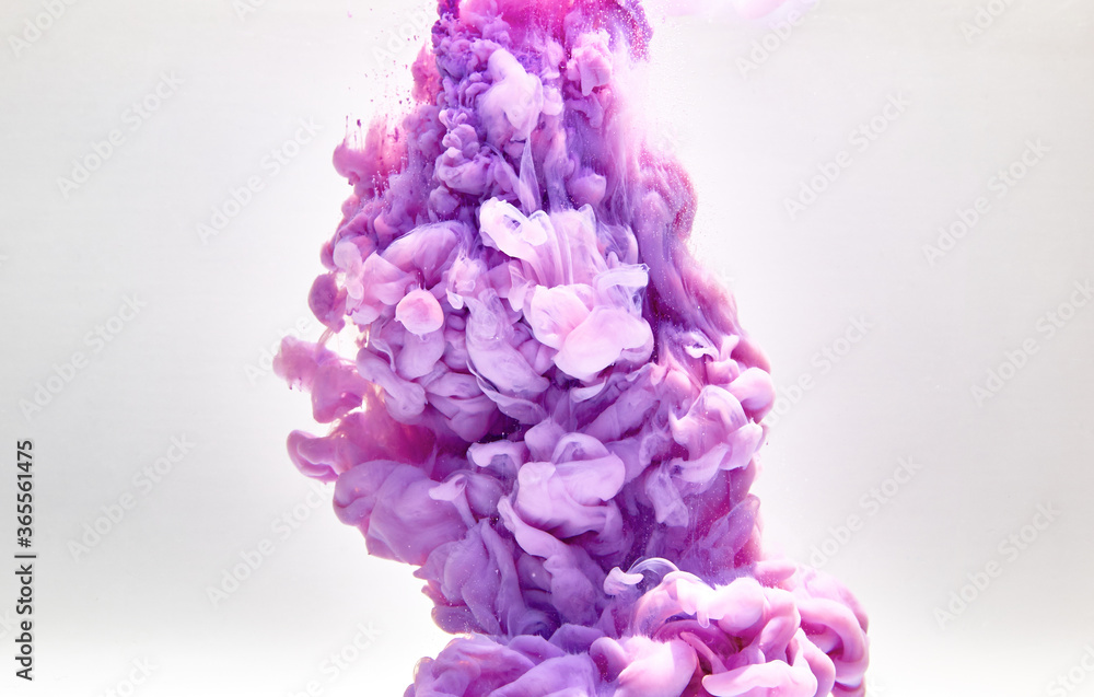 Violet pastel ink smoke cloud in water Violet pastel ink smoke cloud in water