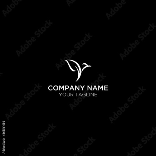 abstract natural bird logo