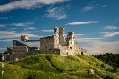 View to the ruined medieval castle in Rakvere, Estonia photo