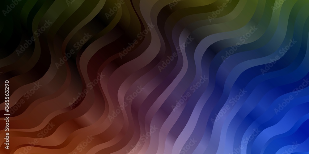 Light Blue, Yellow vector texture with wry lines. Abstract illustration with gradient bows. Pattern for booklets, leaflets. Light Blue, Yellow vector texture with wry lines. Abstract illustration with gradient bows. Pattern for booklets, leaflets.