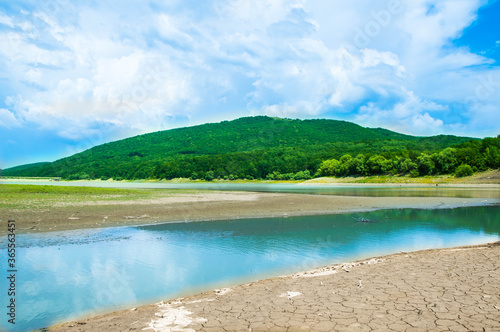 lake and mountains