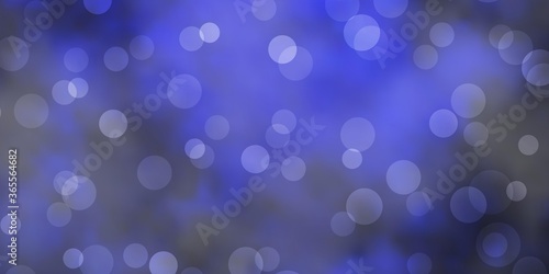 Dark BLUE vector texture with disks. Modern abstract illustration with colorful circle shapes. Design for posters, banners.