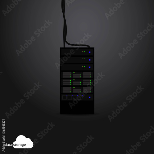 data storage vector illustration