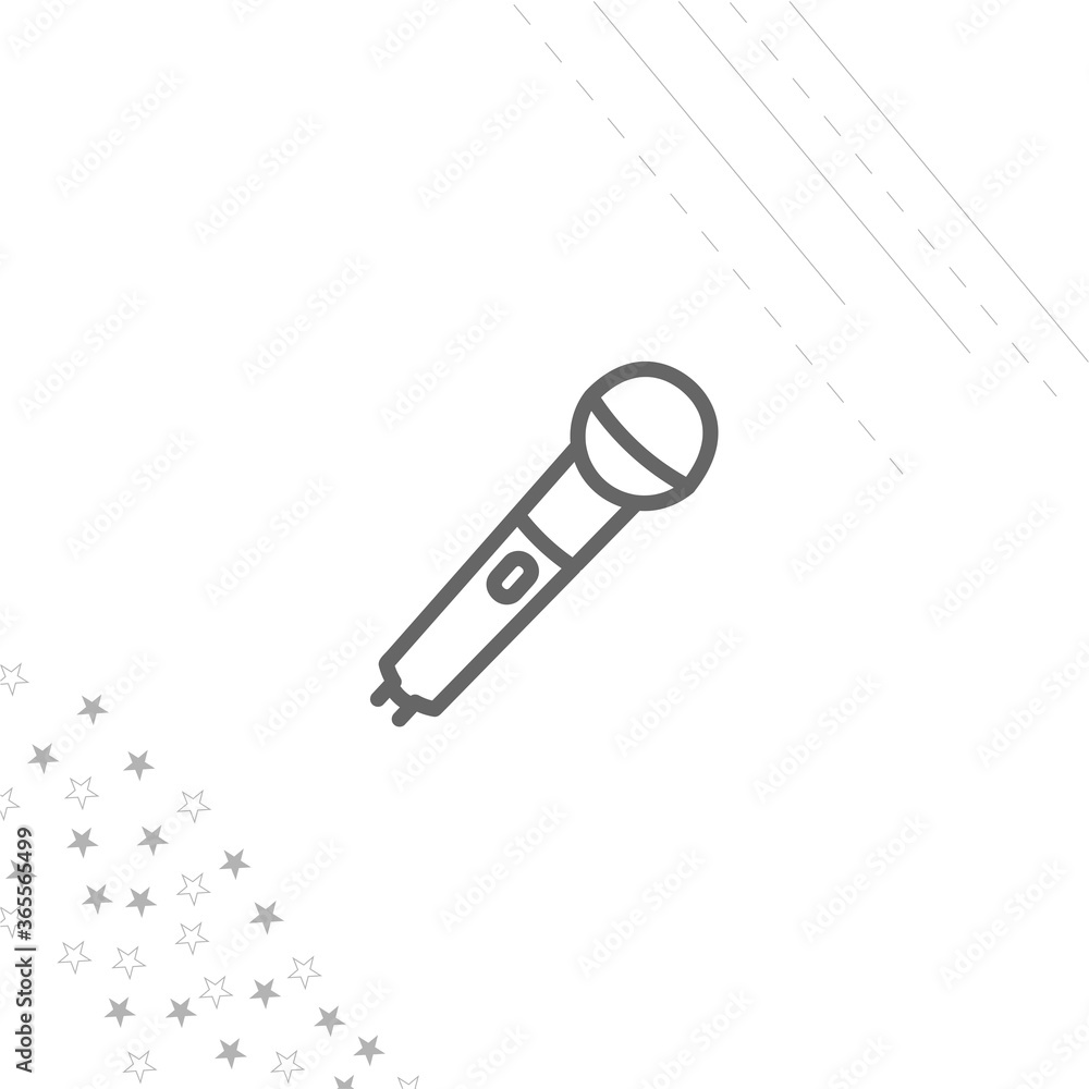 microphone for singing isolated line icon for web and mobile microphone for singing isolated line icon for web and mobile