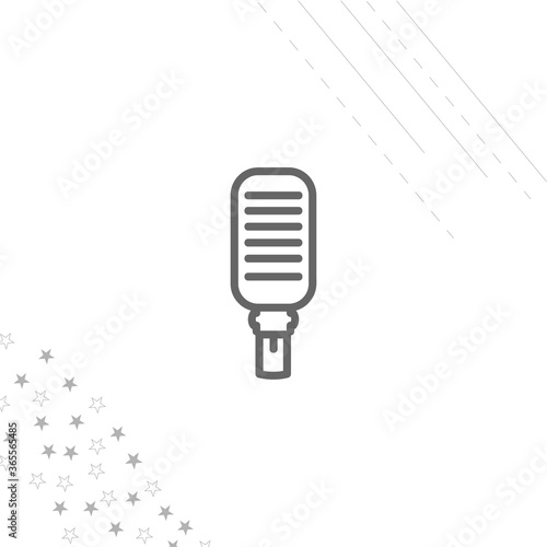 studio microphone isolated line icon for web and mobile