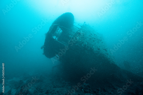 Wallpaper Mural Old wreck ship laying bottom of the ocean  Torontodigital.ca